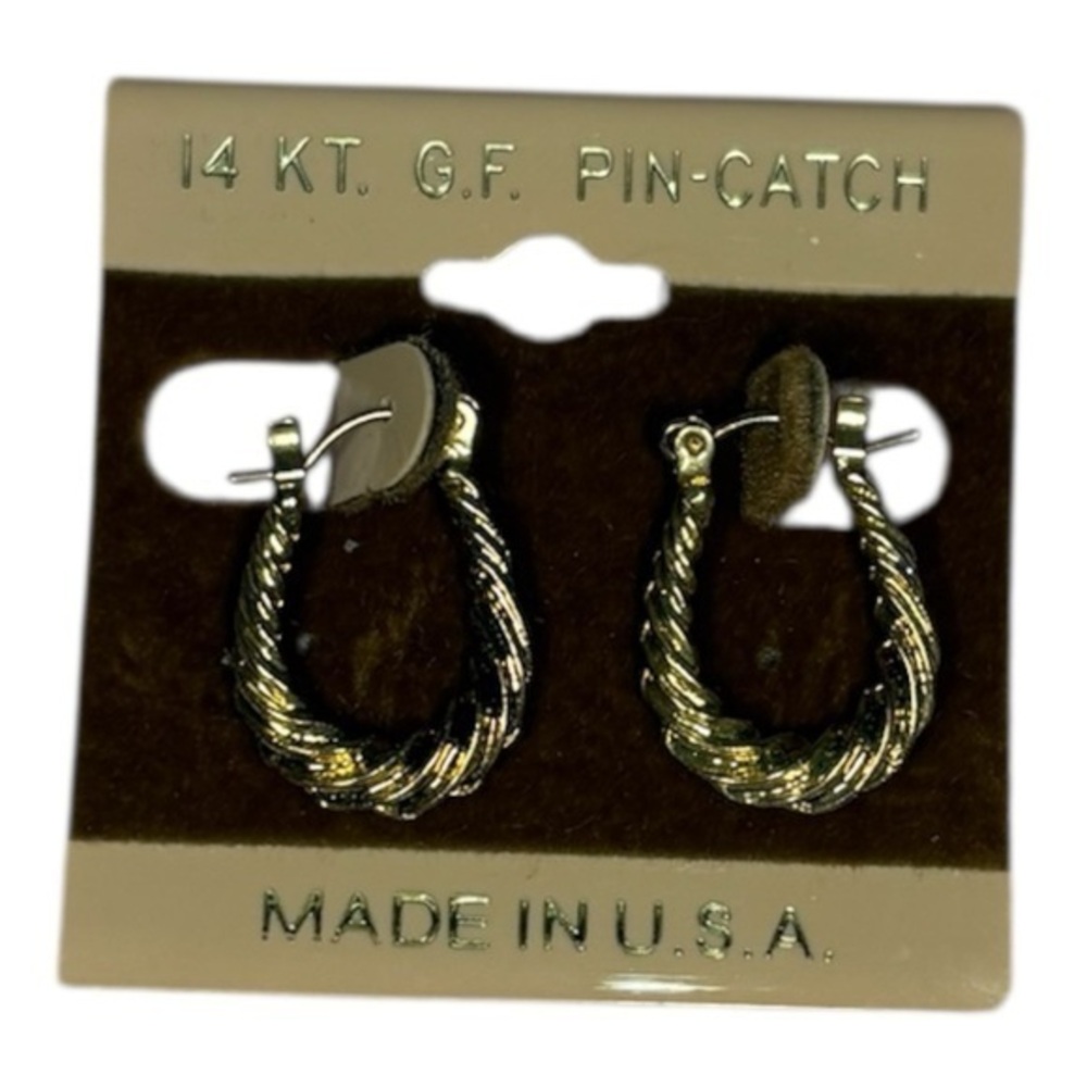 5/$25 Gold-Tone Twisted Hoop Earrings